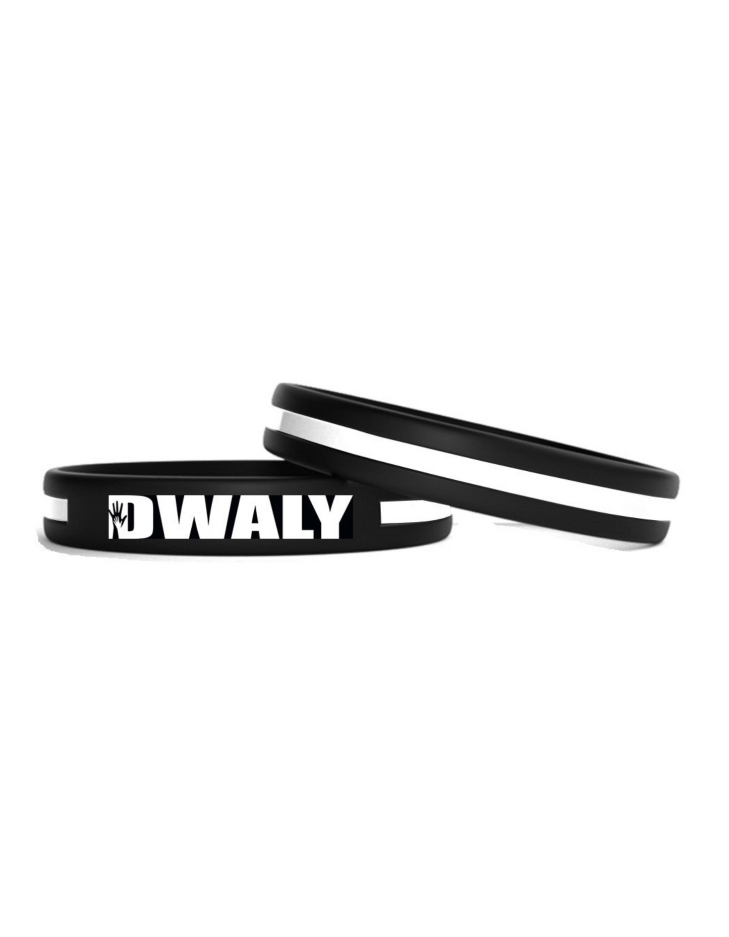 DWALY Silicone Striped Bracelet for Dads - "Daddy Will Always Love You"