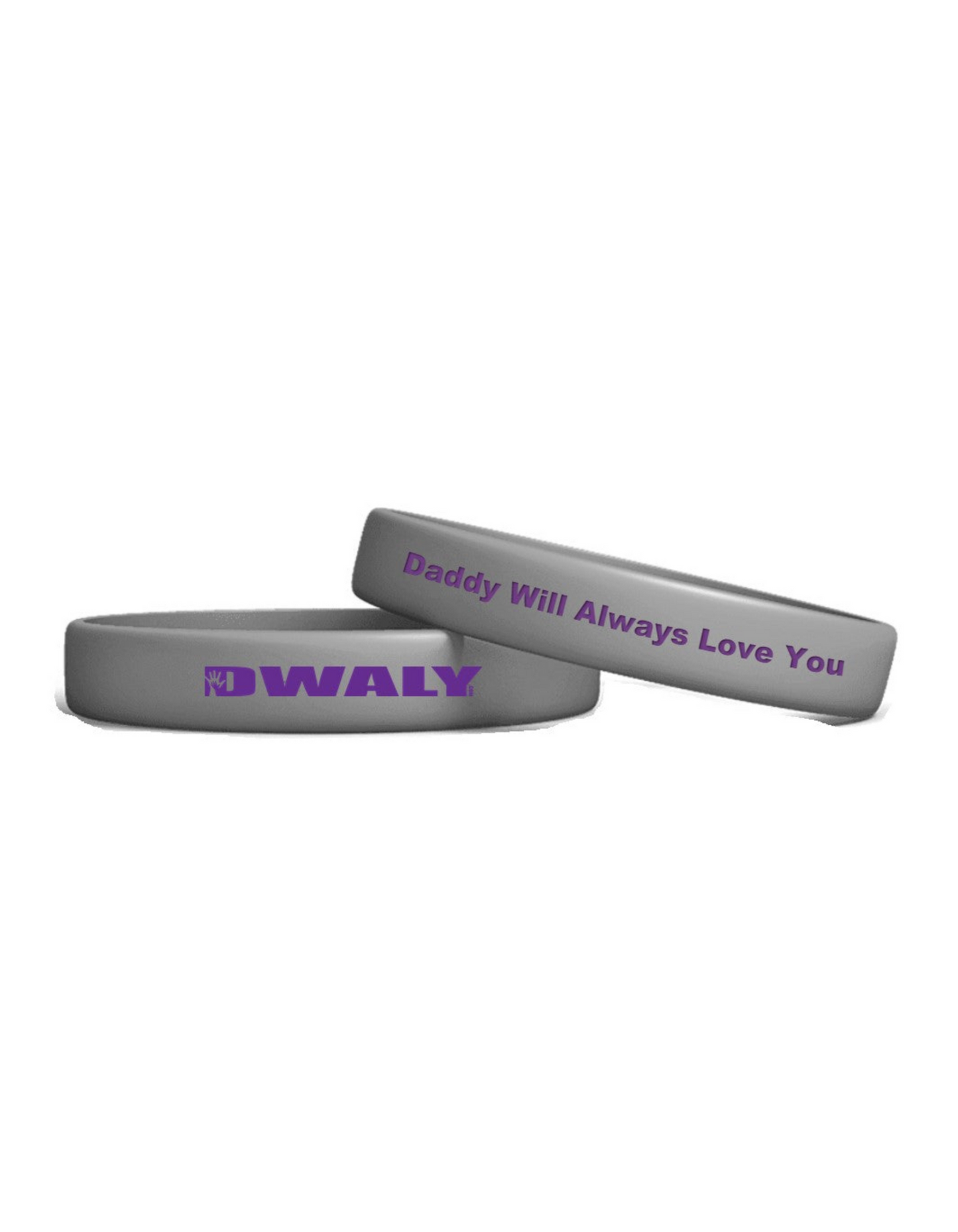 DWALY Silicone Bracelet for Dads - "Daddy Will Always Love You"