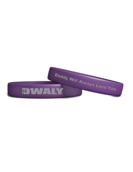 DWALY Silicone Bracelet for Dads - "Daddy Will Always Love You"