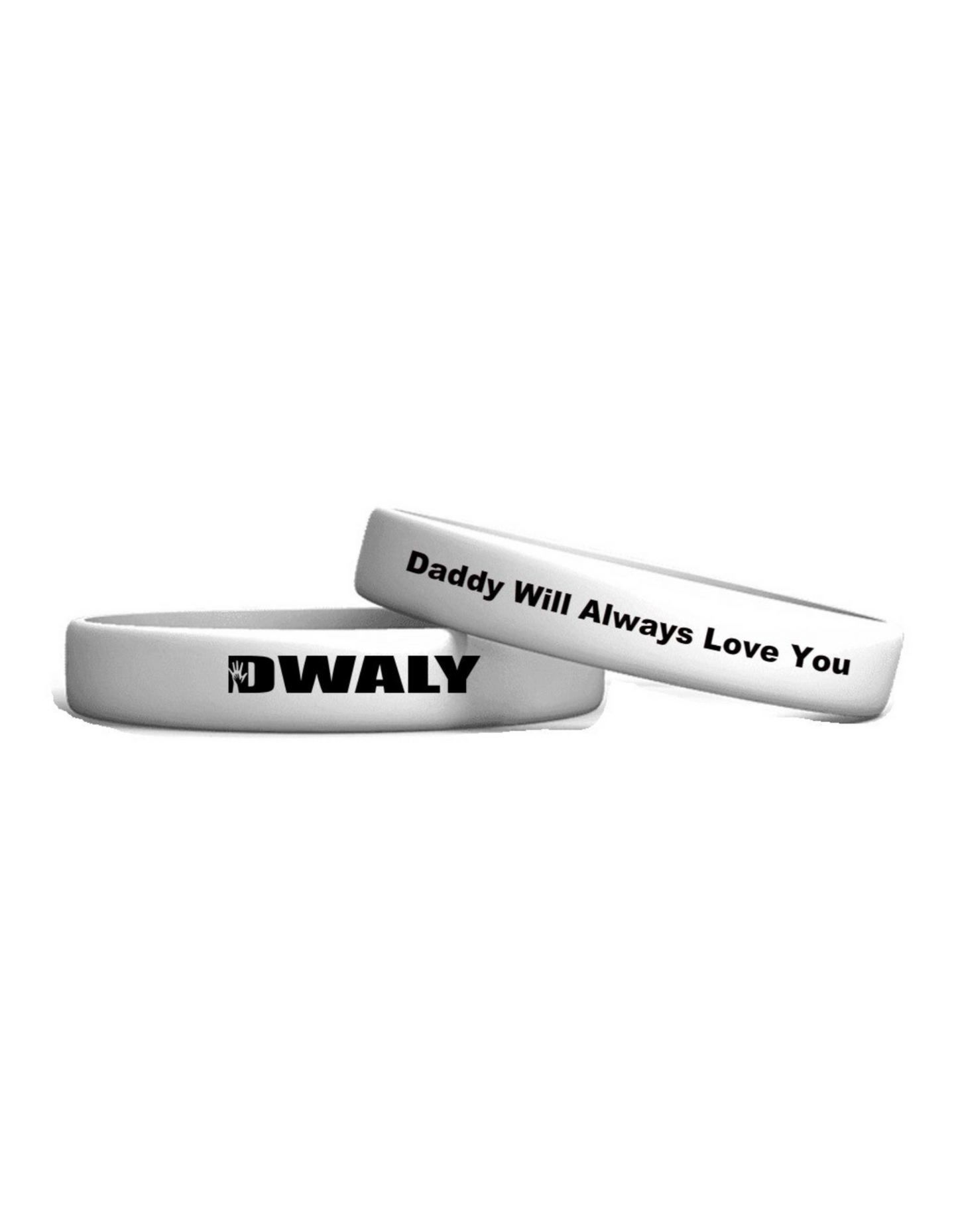 DWALY Silicone Bracelet for Kids- "Daddy Will Always Love You"